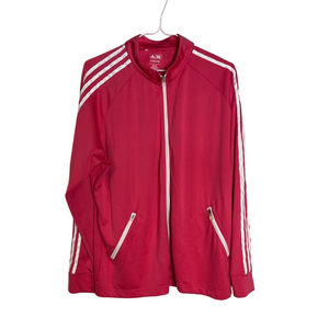 Adidas ClimaLite Pink Full Zip Track Jacket Womens XL